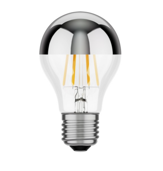 Kopfverspiegelte LED - FILAMENT Lampe E27 667 lm (ehem. 60 Watt) warm-weiß