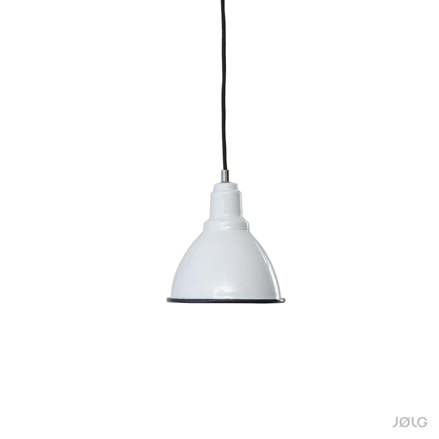 Weiße Emaille Spot Hängelampe Ø 18 cm ideal für Küchentheke, Bar etc.