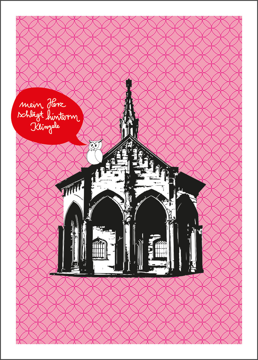 Print | Mein Herz schlägt hinterm Klingele | limitiertes Poster 50 x 70 cm