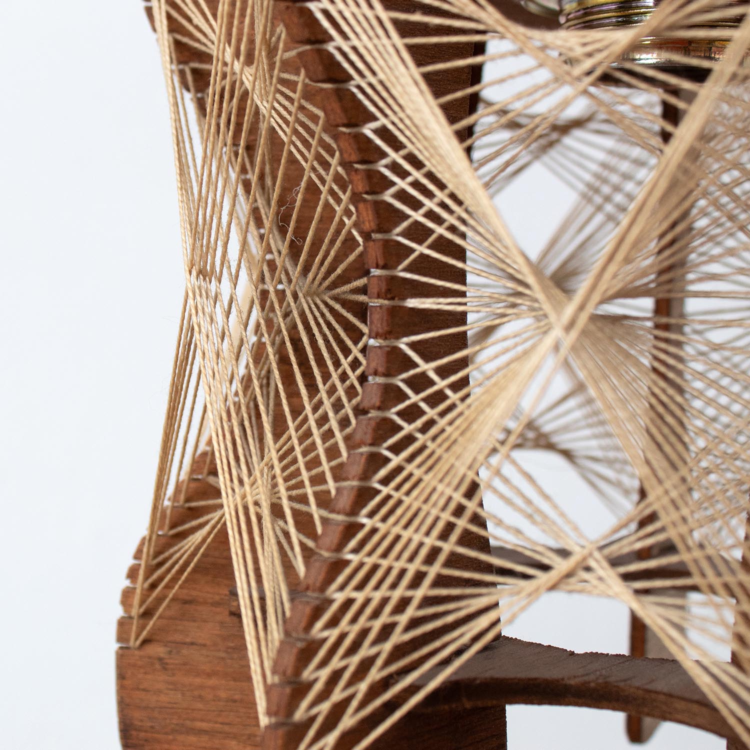 Vintage BOHO midcentury Fadenlampe aus Frankreich Ø 21 cm